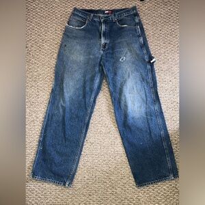 Vintage Tommy Hilfiger Carpenter Wide Baggy Jeans Men 31x32 Streetwear Grunge